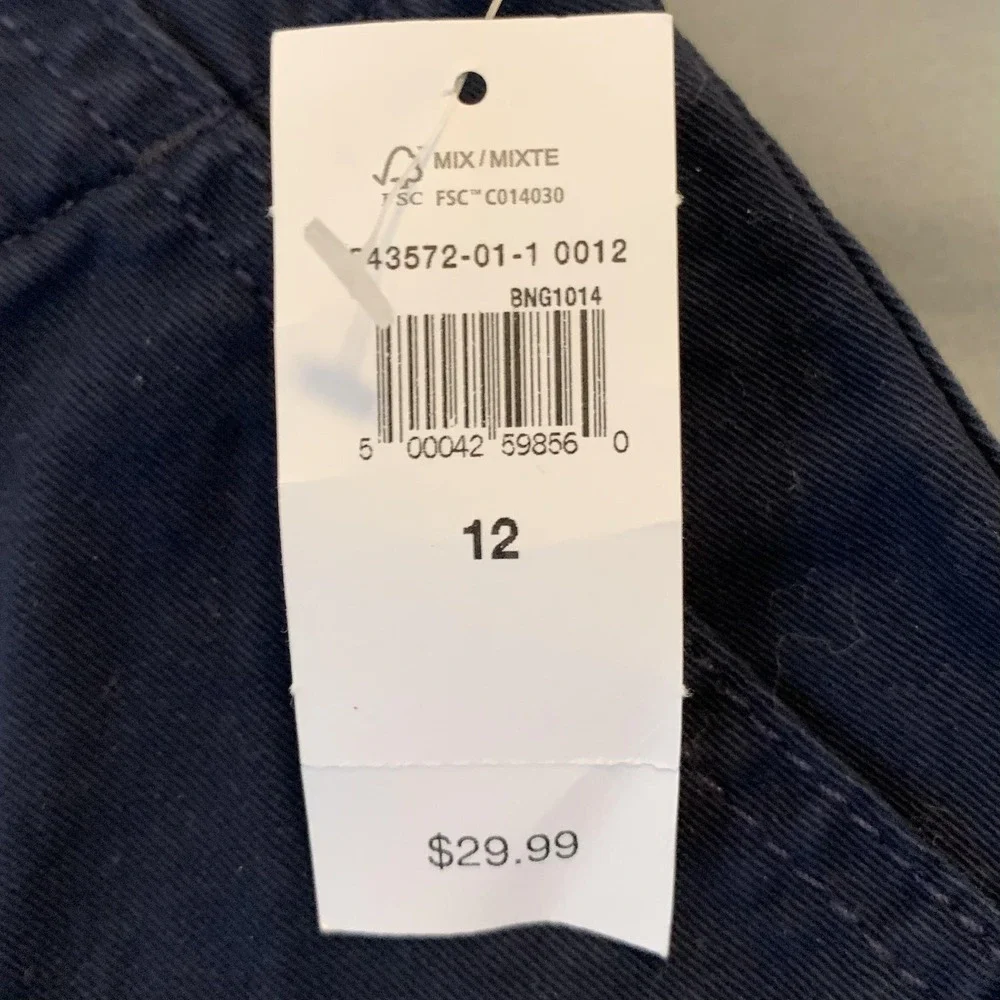 Gap Chino Shorts Boys 12 Blue Adjustable Waist Comfort‎ Stretch Twill Casual